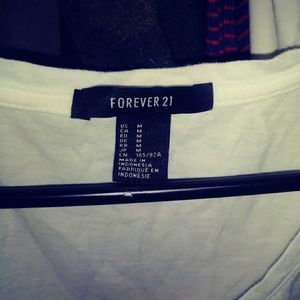 A white and black forever 21 shirt